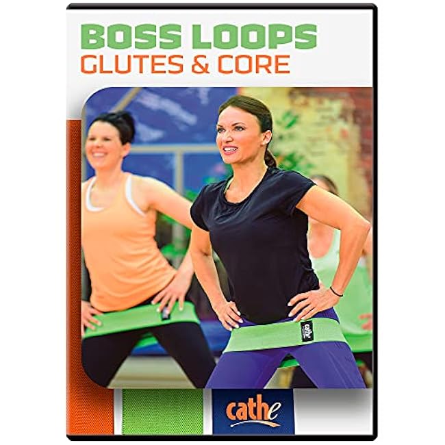 Cathe Friedrich Boss Loops Glutes & Core Low Impact Booty Band Resistance Band Workout DVD – Use To Sculpt and Tone Your Legs , Butt, Hips, Thighs, and Glutes